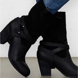 DENIM & SUPPLY by RALPH LAUREN ‘Sole Chick’ Black Leather Slouch Boots size 6